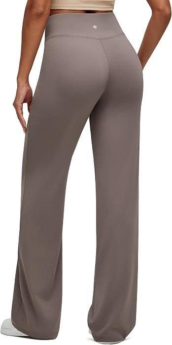 G4Free BareFeel Womens Wide Leg Yoga Pants Cross Waist High Stretch Waist Casual Trousers with Zi... | Amazon (US)