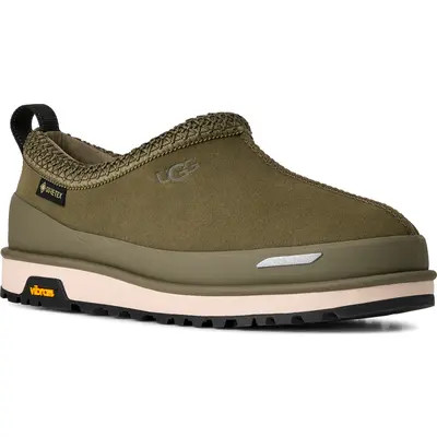 UGG(r) Tasman Guard Gore-Tex Waterproof Leather Slipper in Burnt Olive at Nordstrom, Size 10 | Nordstrom