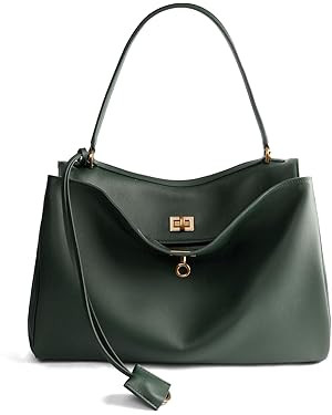 Genuine Leather Tote Bag for Women: Soft Leather Shoulder Handbags for Ladies - Satchel Purse for... | Amazon (US)