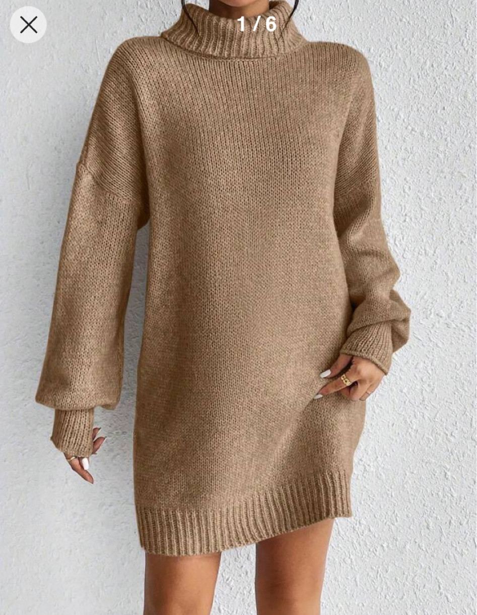 Shein Saturday! Mock neck cowl neck sweater dress! 