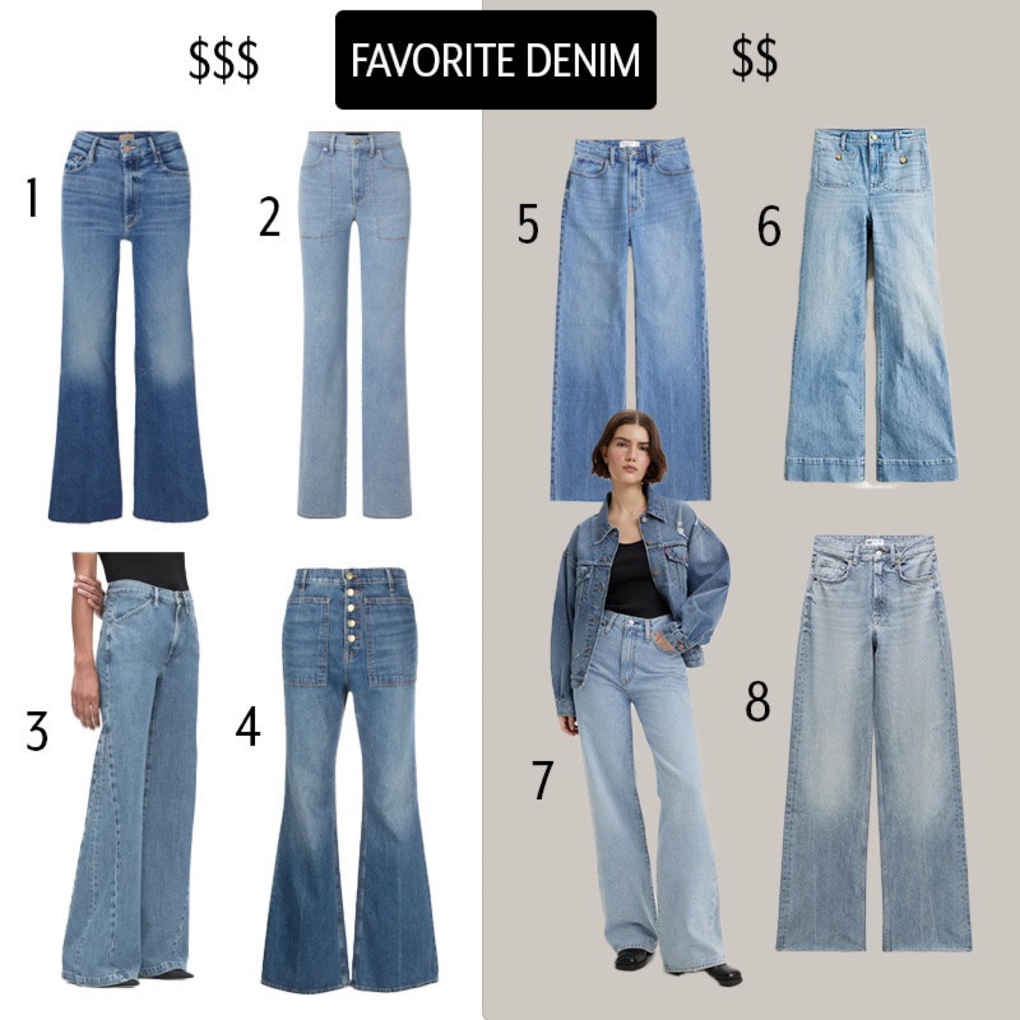 Shop our favorite denim for the season. Splurge and Save! 