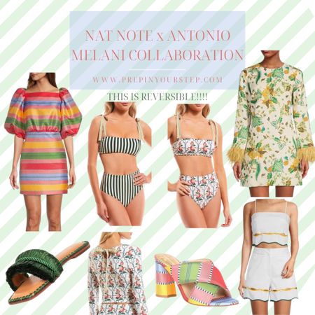 The Nat Note x Antonio Melani collaboration is here and perfectly colorful! Wishing I had a Cinco de Mayo party to where the striped puff sleeve dress to and was shocked when I realized the tie shoulder bathing suit was reversible! Any of these pieces would be such a fun way to upgrade your summer wardrobe  

#LTKFind #LTKunder100 #LTKstyletip