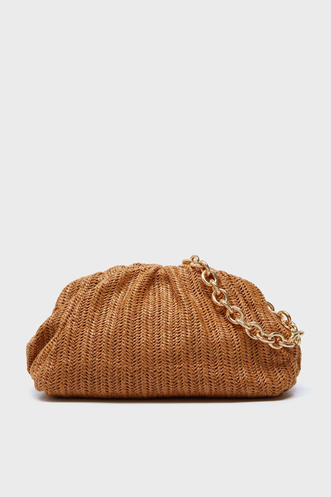 Dark Raffia Slouchy Clutch | Tuckernuck (US)