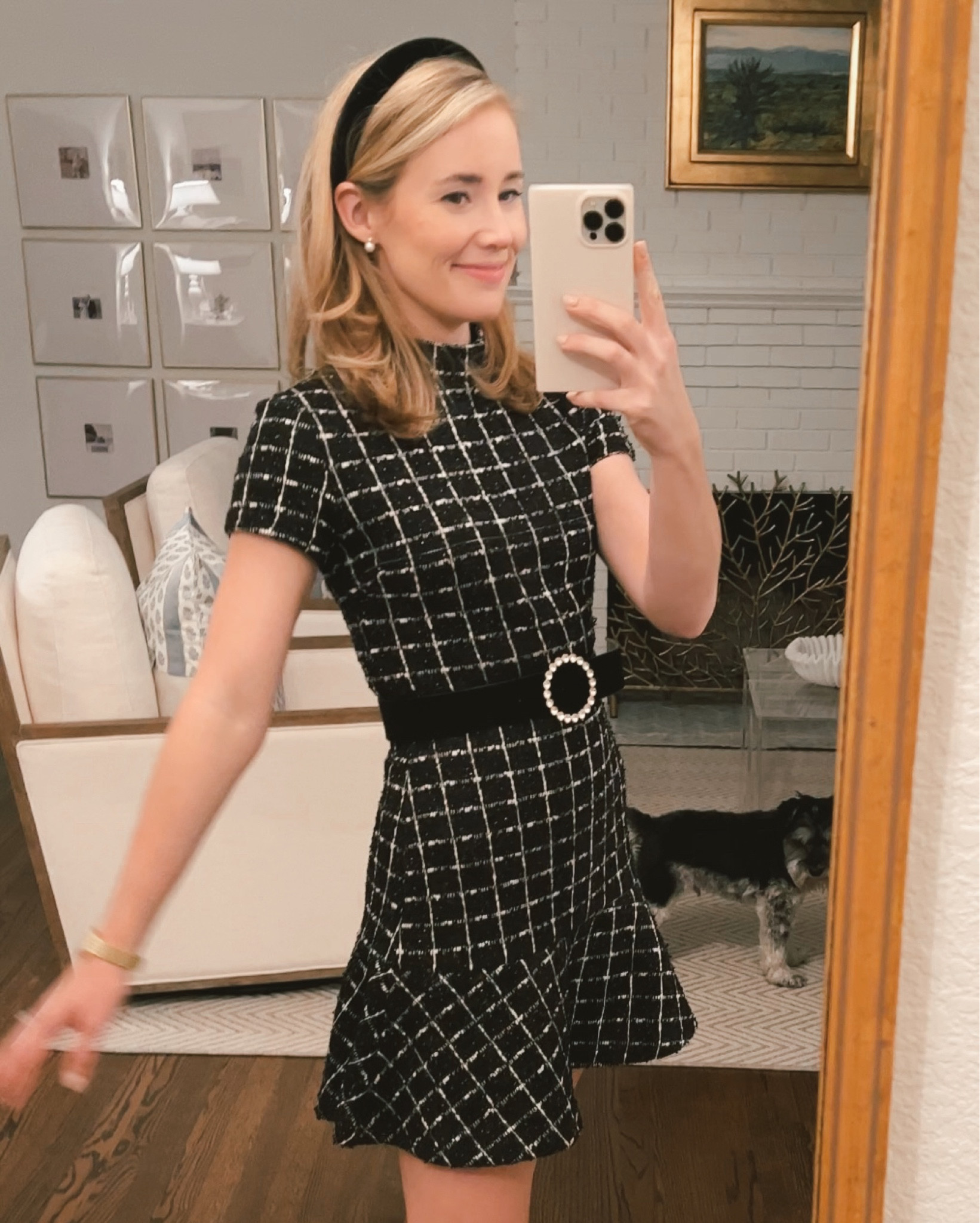 Dress runs small. I’d recommend sizing up one. 