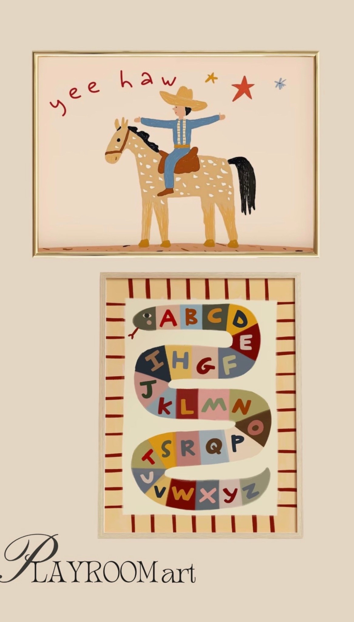 Cowboy vibes for  playroom art both from Etsy!



#LTKKids #LTKHome