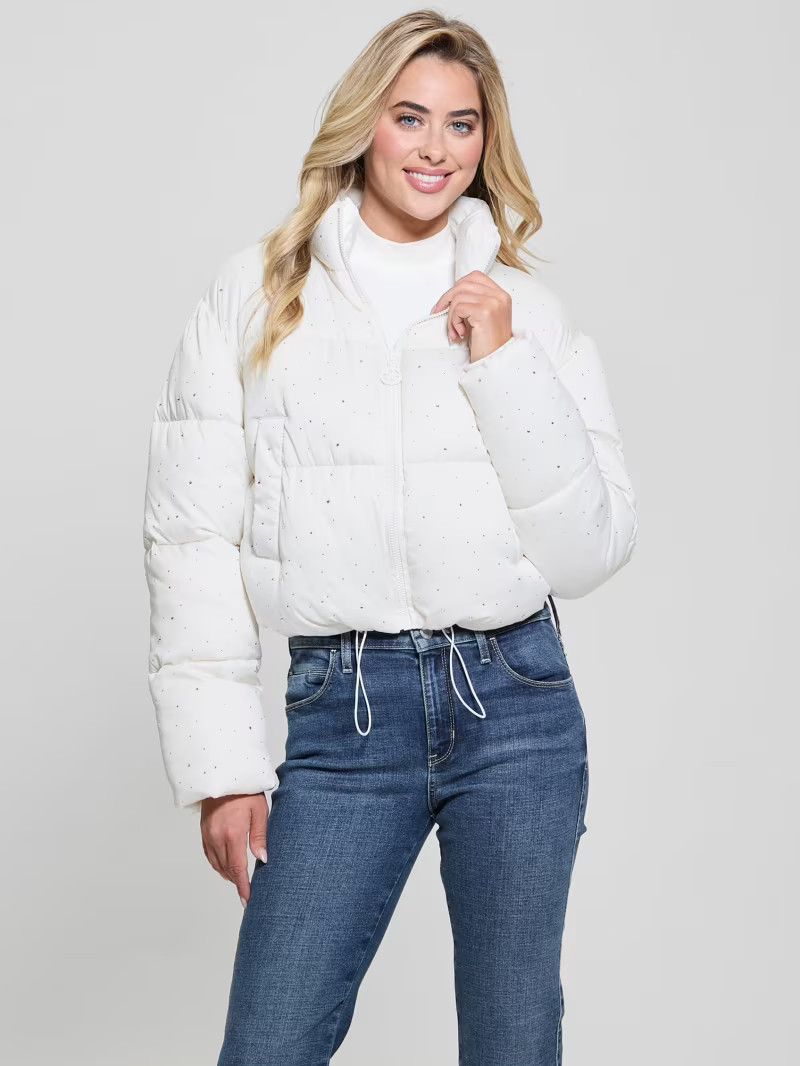 Antonia Strass Rhinestone Puffer Jacket | Guess US | Guess (US)