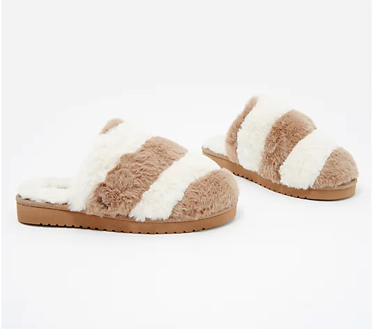 Koolaburra Abstract Fluff Slippers - Starleen - QVC.com | QVC