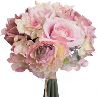 Mauve & Pink Rose, Hydrangea & Ranunculus Stem Bundle by Ashland® | Michaels Stores