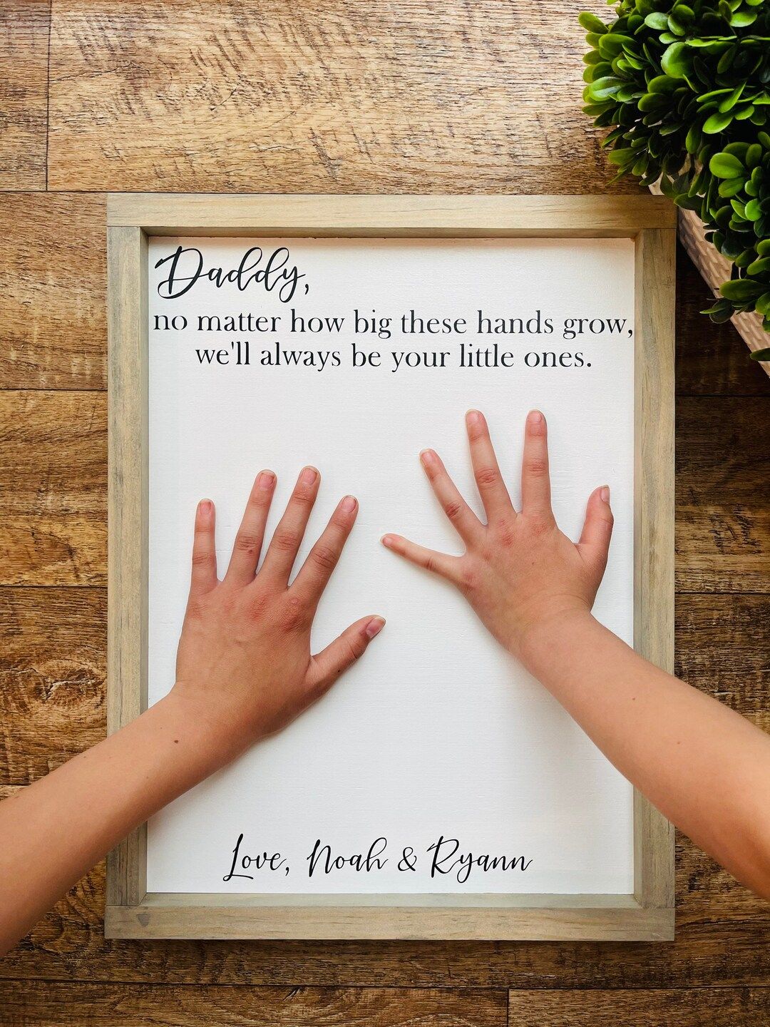 Dad, Father’s Day Gift, Father’s Day Wooden Sign, DIY Handprint Sign, Gifts For Dad, Child’... | Etsy (US)