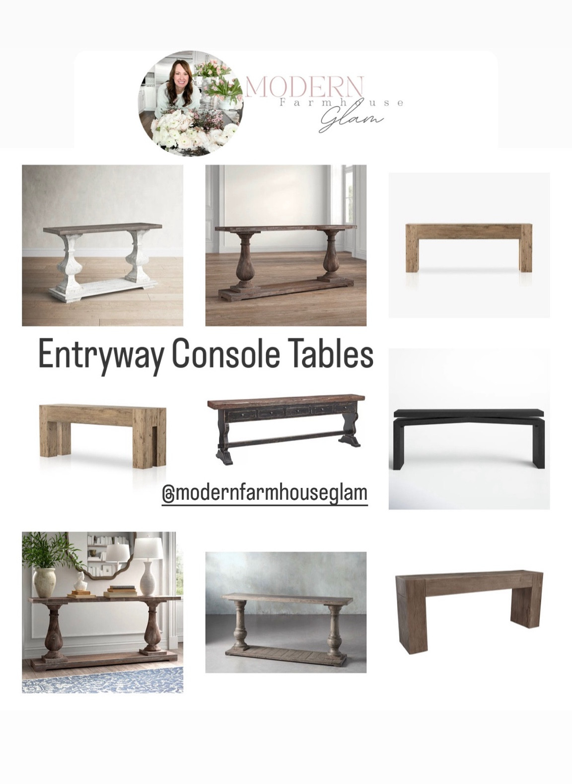 Entryway console table ideas at Modern Farmhouse Glam. 

Wood organic modern Pottery Barn Arhaus Wayfair 

#LTKhome #LTKsalealert