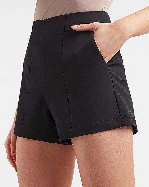 High Waisted Soft Seamed Shorts | Express
