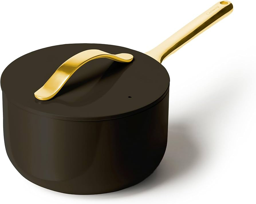 Caraway Nonstick Ceramic Sauce Pan with Lid (3 qt) - Non Toxic, PTFE & PFOA Free - Oven Safe & Co... | Amazon (US)