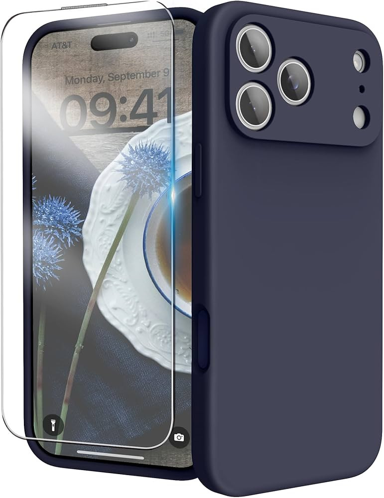 for iPhone 17 Pro Case, Liquid Silicone Cover with Camera Protection Anti-Scratch Soft Microfiber... | Amazon (UK)