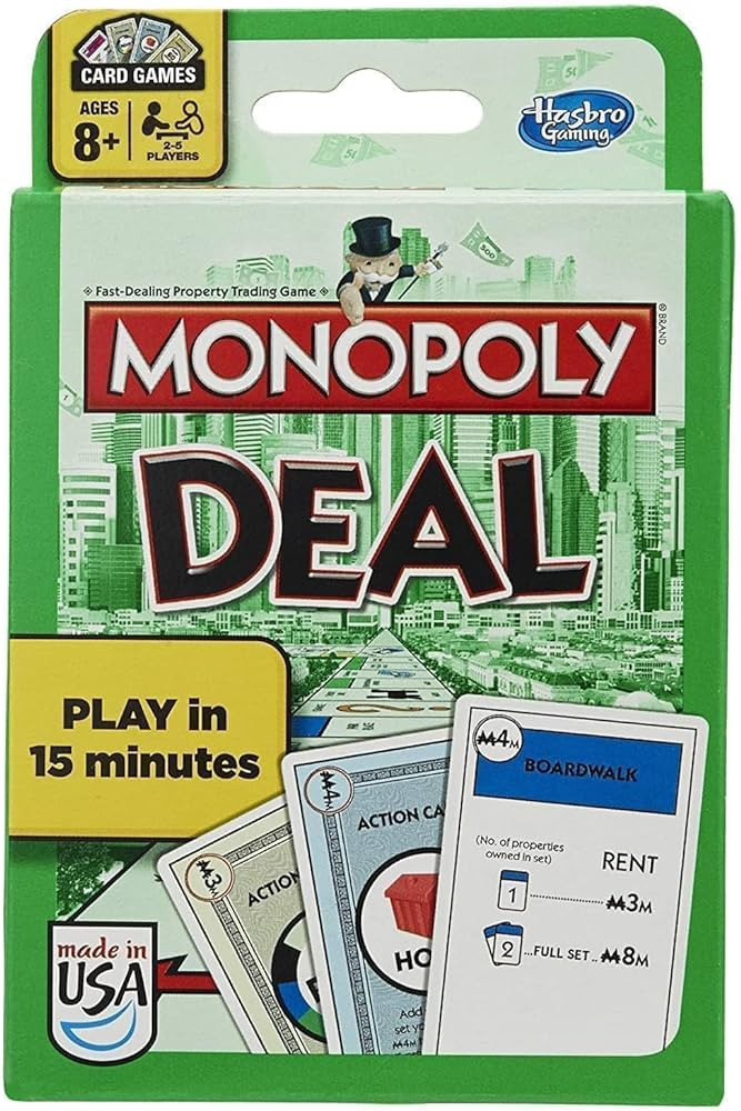 Hasbro Gaming Monopoly Deal Card Game, Quick-Playing Card Game for 2-5 Players, Game for Families... | Amazon (US)