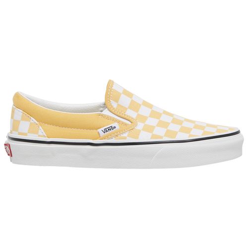 Vans Womens Vans Classic Slip On - Womens Shoes Yellow/White Size 08.5 | Foot Locker (US)