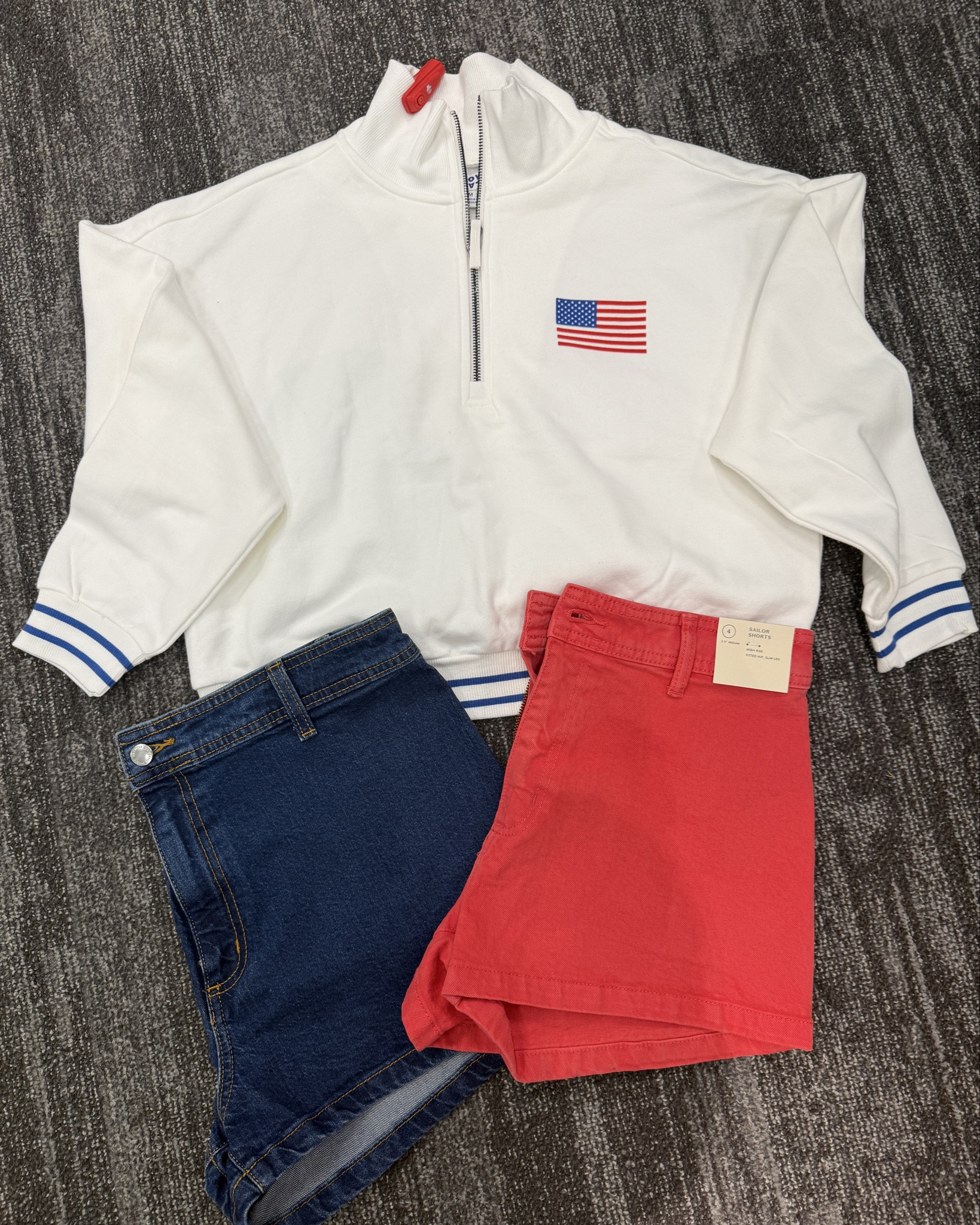 Casual and cute Memorial Day outfits I’d wear to the ball field, out for the day, to a casual party or just at home! 

Memorial Day, 4th of July outfit, Memorial Day fit, flag sweater, flag shirt, red top, casual, easy outfit, mom 

#LTKFindsUnder50 #LTKSeasonal #LTKPetite