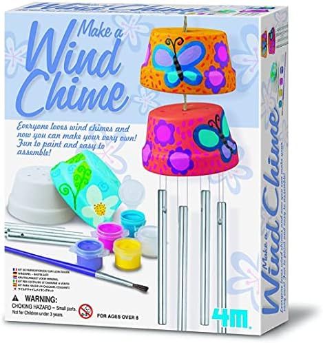 4M 4824 Make A Wind Chime Kit - Arts & Crafts Construct & Paint A Wind Powered Musical Chime DIY Gif | Amazon (US)