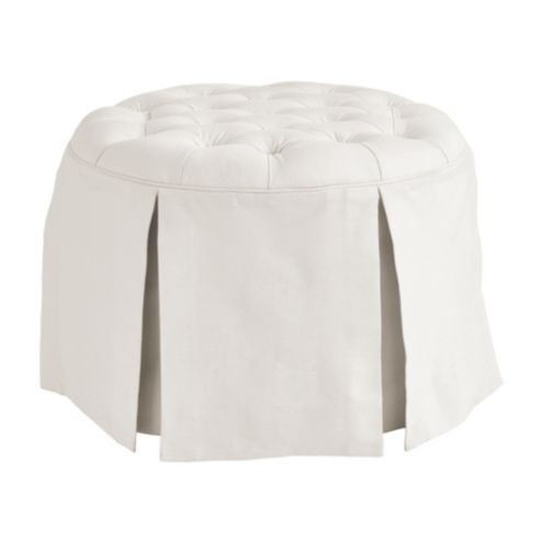 Hayes 24' Round Ottoman | Ballard Designs | Ballard Designs, Inc.