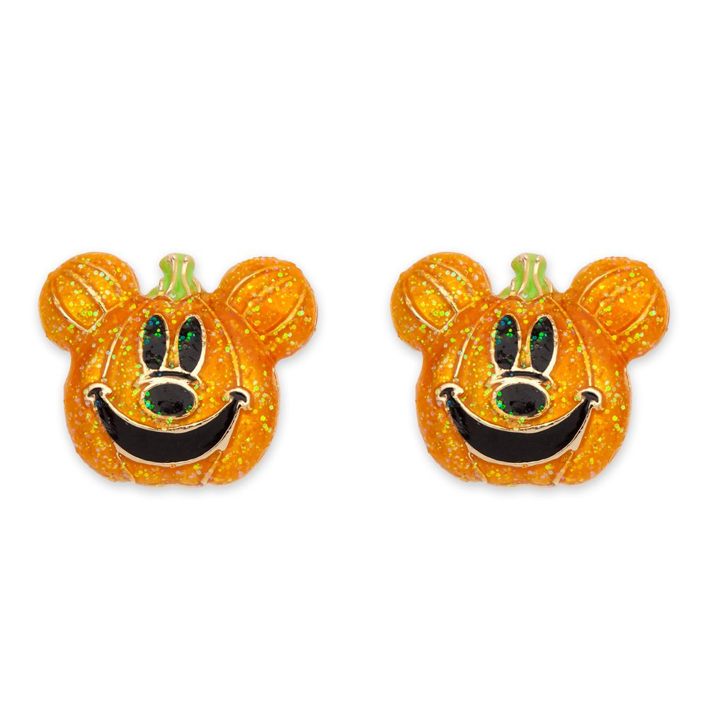 Mickey Mouse Jack-o'-Lantern Earrings from BaubleBar | Disney Store