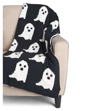 Oversized Chenille Ghosts Throw | TJ Maxx