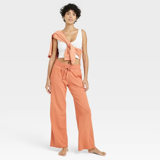 Women's French Terry Wide Leg Lounge Pants - Colsie™ | Target