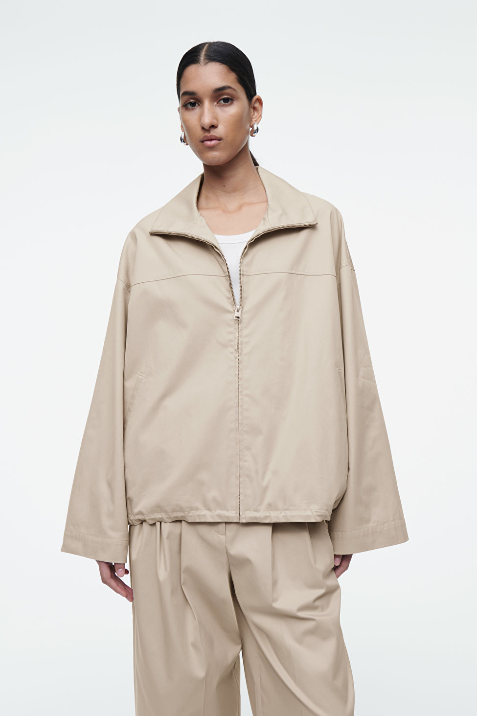 BUBBLE-HEM COTTON JACKET | COS (US)