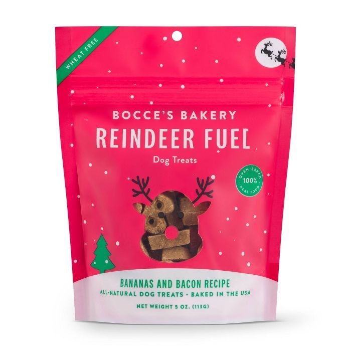 Bocce's Bakery Reindeer Fuel Dog Treats - Bananas & Bacon | Target