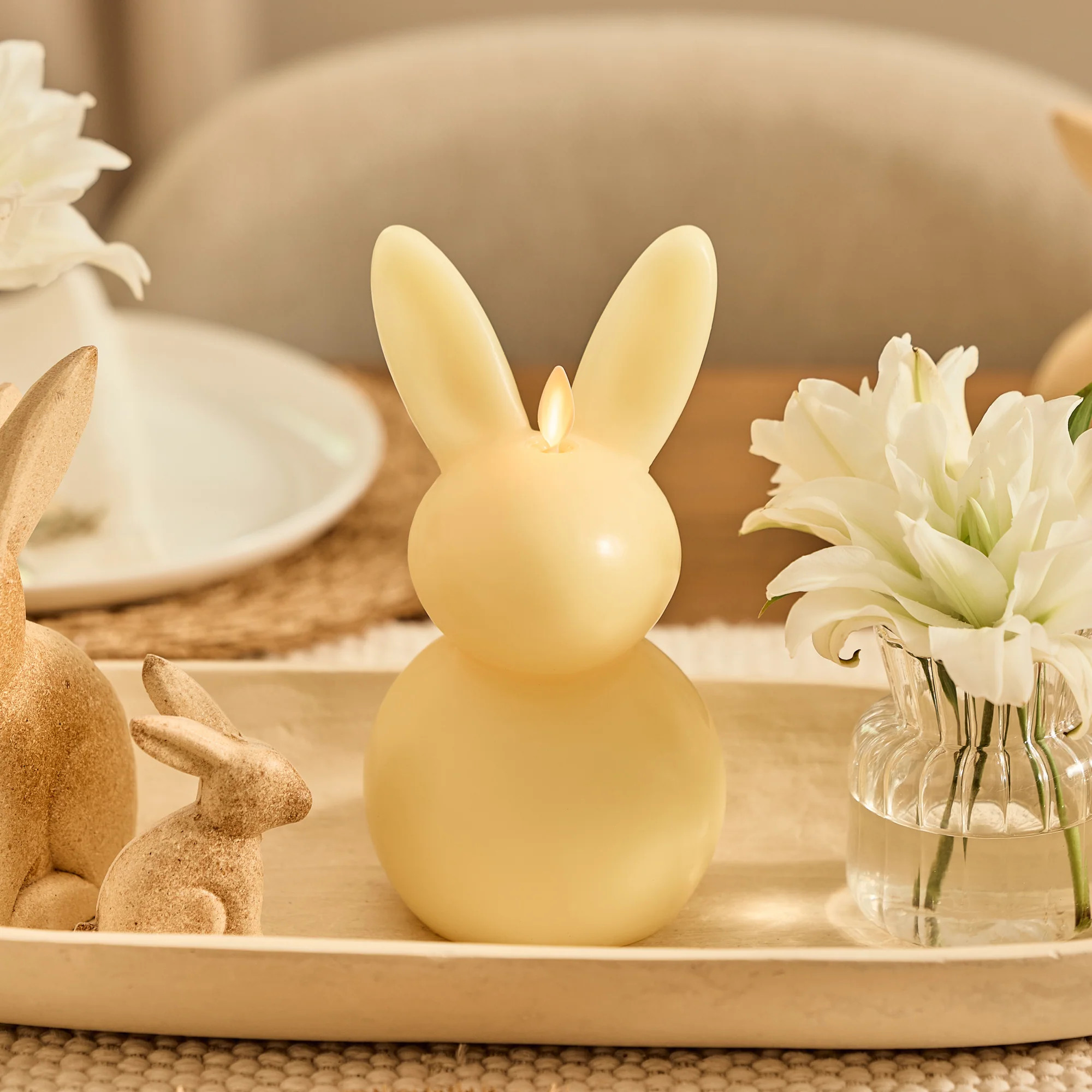 Lemon Chiffon Flameless Candle Bunny | Luminara