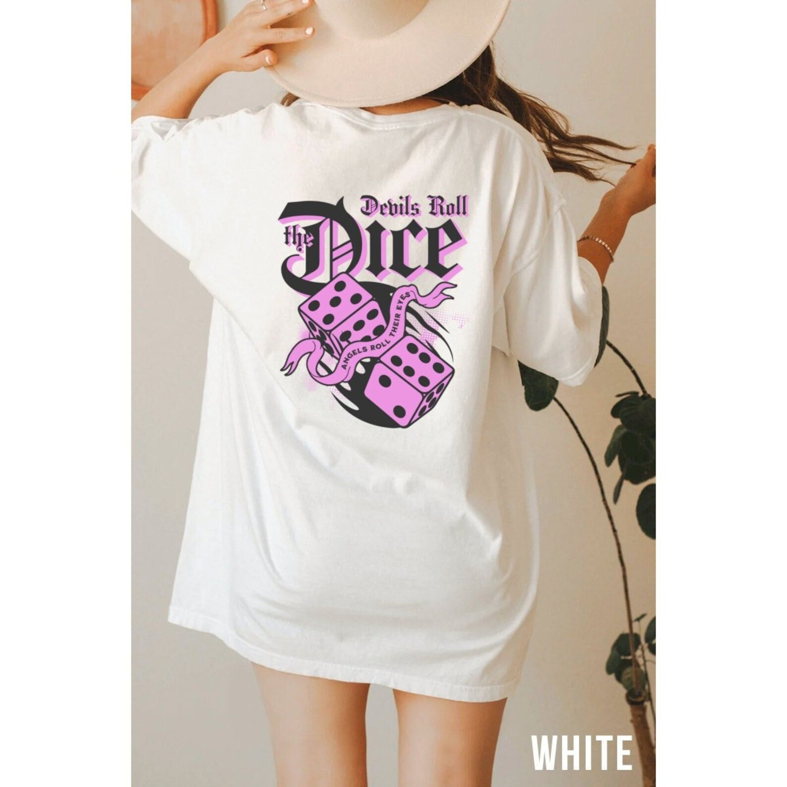 devils roll the dice comfort colors back graphic tee | Etsy (US)