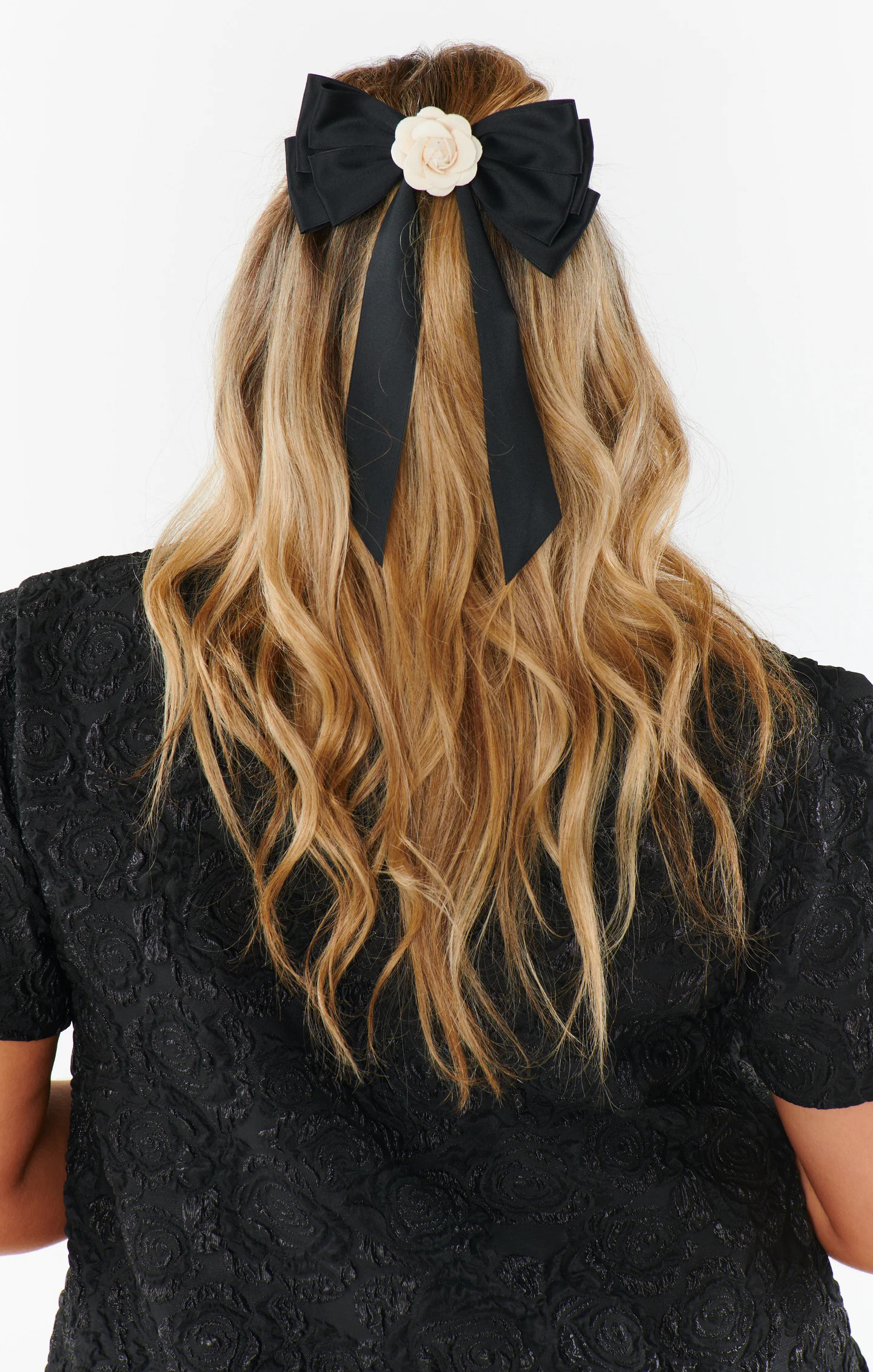 Delaney Bow ~ Black with Rosette | Show Me Your Mumu