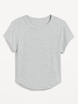 Short-Sleeve UltraLite Cropped Rib-Knit T-Shirt for Women | Old Navy (US)