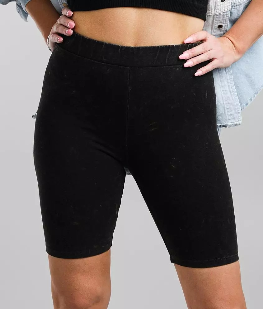 Washed Biker Short | Buckle