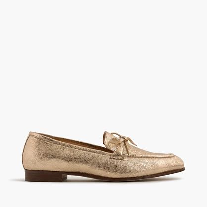 Academy loafers in metallic leather | J.Crew US