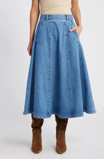 Madewell Circle Denim Midi Skirt | Nordstrom | Nordstrom