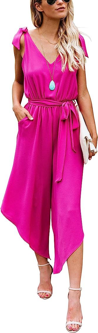 Wide Leg Jumpsuit With Belt  | Amazon (US)