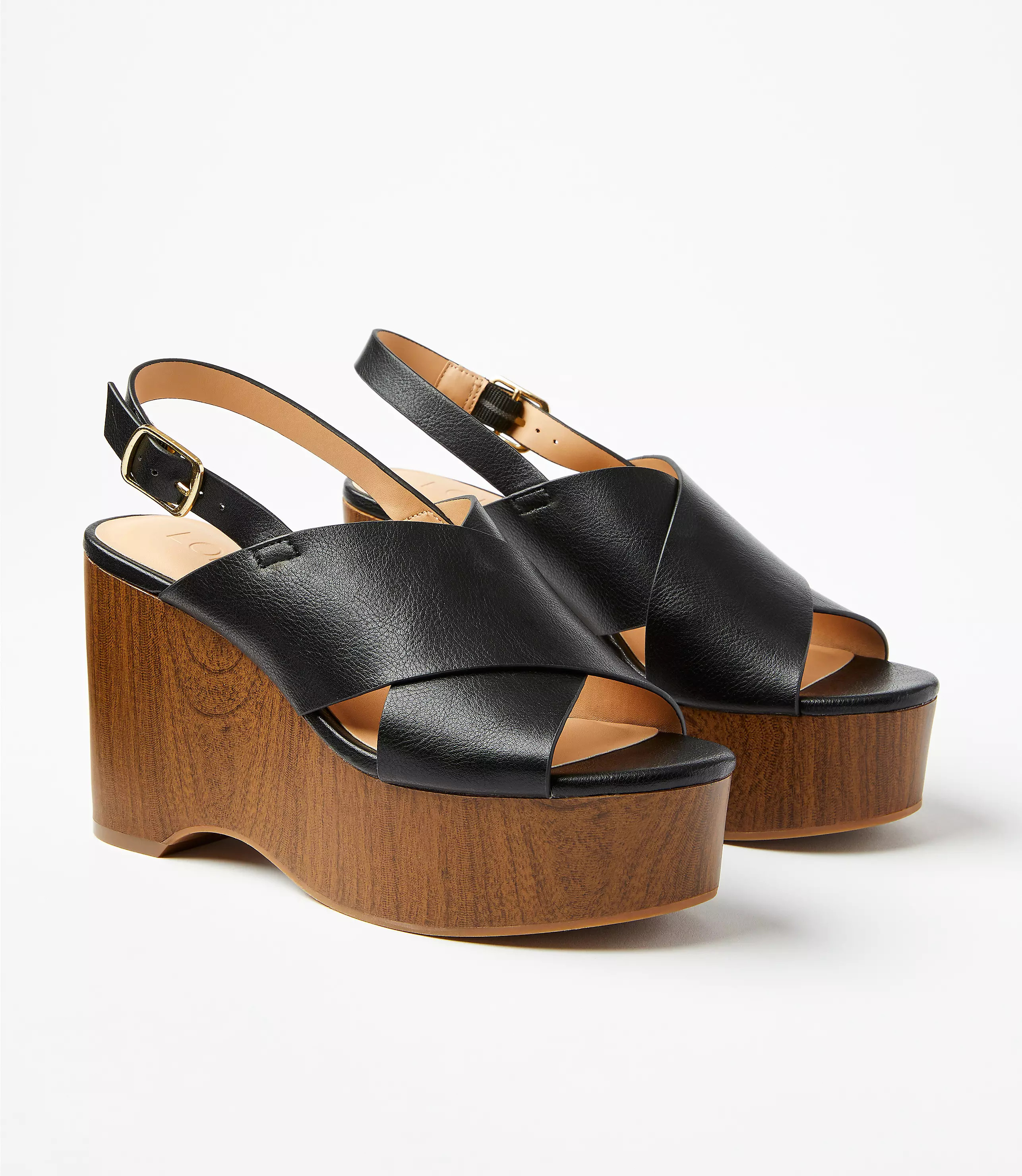 Crossover Platform Sandals | LOFT