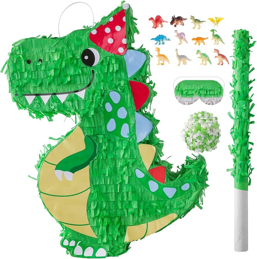 VINTS Dinosaur Pinata,Kids Dino Pi\u00f1ata with Blindfold, Dinosaur Themed Party Decor,Perfect f... | Amazon (US)