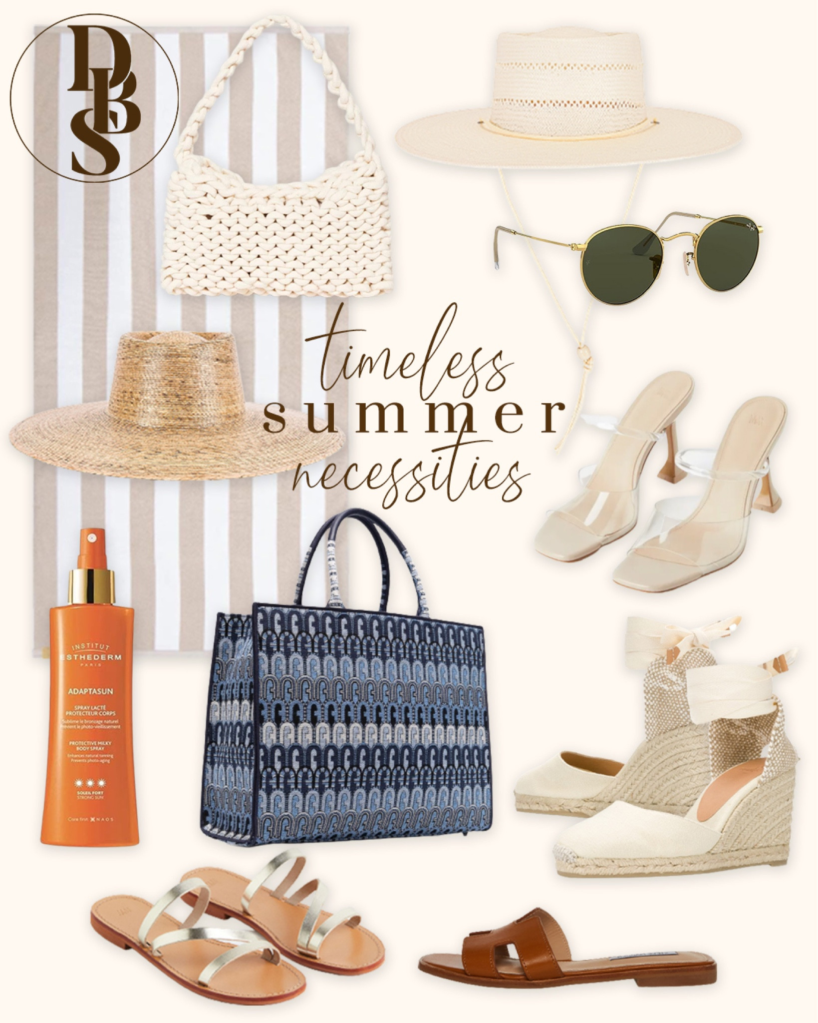 Summer necessities that I’ve been wearing summer after summer 👒👡🕶️ 
•
#summerstyle #summeroutfits #summershoes #summertips #bestsunscreen #knittedbag #shoppertote #hatlady #timelessshoes 

#LTKeurope #LTKstyletip #LTKSeasonal