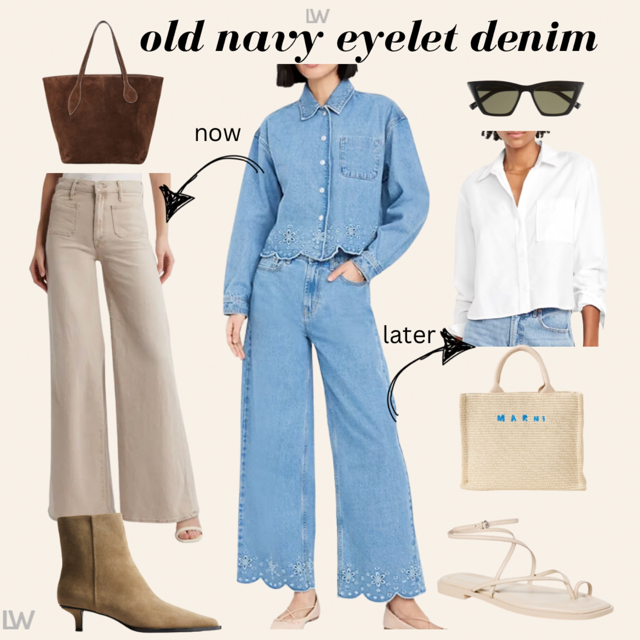 Another “how do I wear” request was this chambray set ( but not a set ) from old navy! The eyelet scalloped detail ❤️ ordered and cannot wait to try! Here are 2 ways to wear as separates now and later. 

#LTKFindsUnder50 #LTKFindsUnder100 #LTKStyleTip