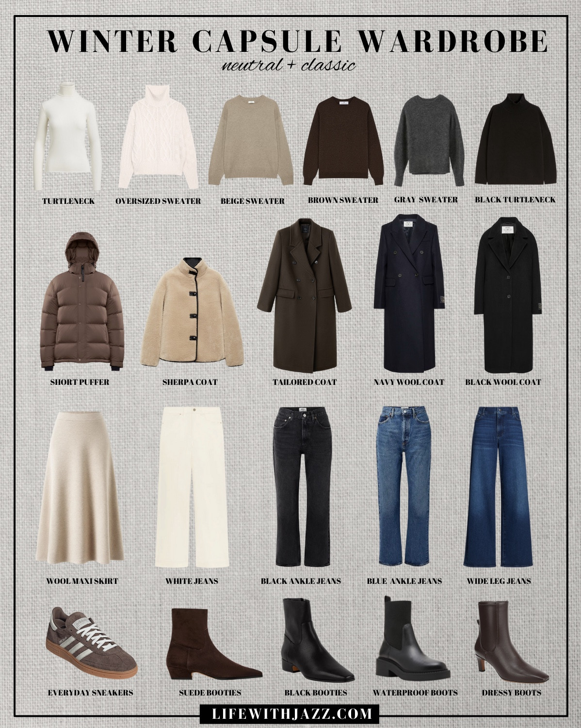 Winter capsule 2026 

Neutral / classic style / wool coats / sherpa jacket / puffer jacket / jeans / boots / wool skirt / cashmere sweaters / wc26

#LTKSeasonal