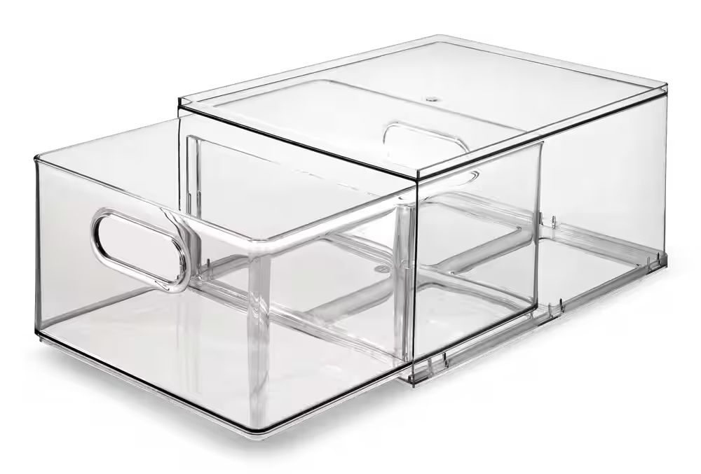 The Home Edit by iDESIGN Clear Stackable Divided Customizable Storage Drawer, 11.5-L#142-9125-2 | Canadian Tire