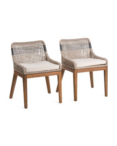Set Of 2 Indoor Outdoor Rope Dining Chairs | TJ Maxx