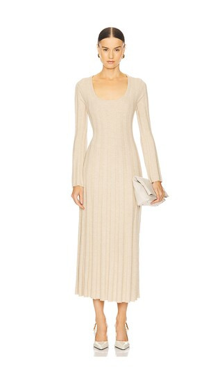 Kogan Full Length Dress in Sand Melange | Revolve Clothing (Global)
