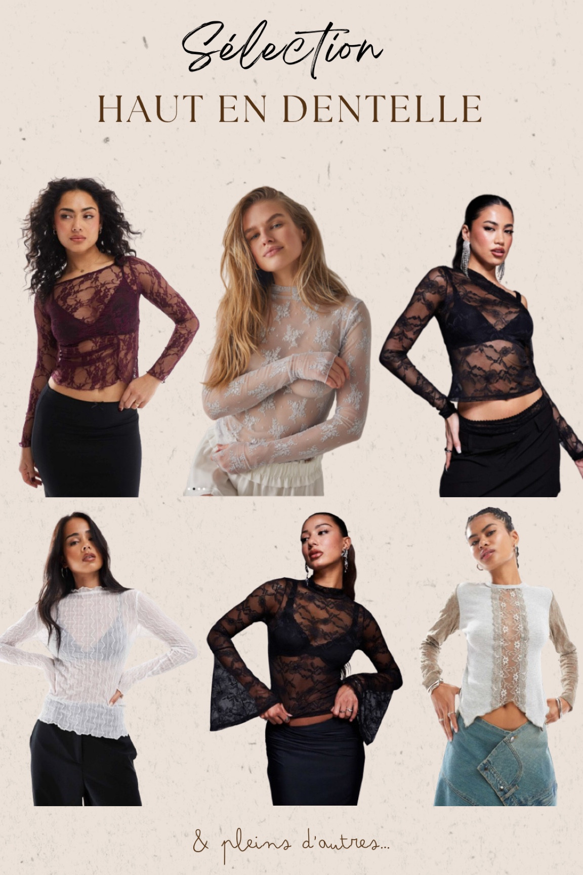 Sélection de haut en dentelle 

#LTKfrance #LTKwinter #LTKstyletip