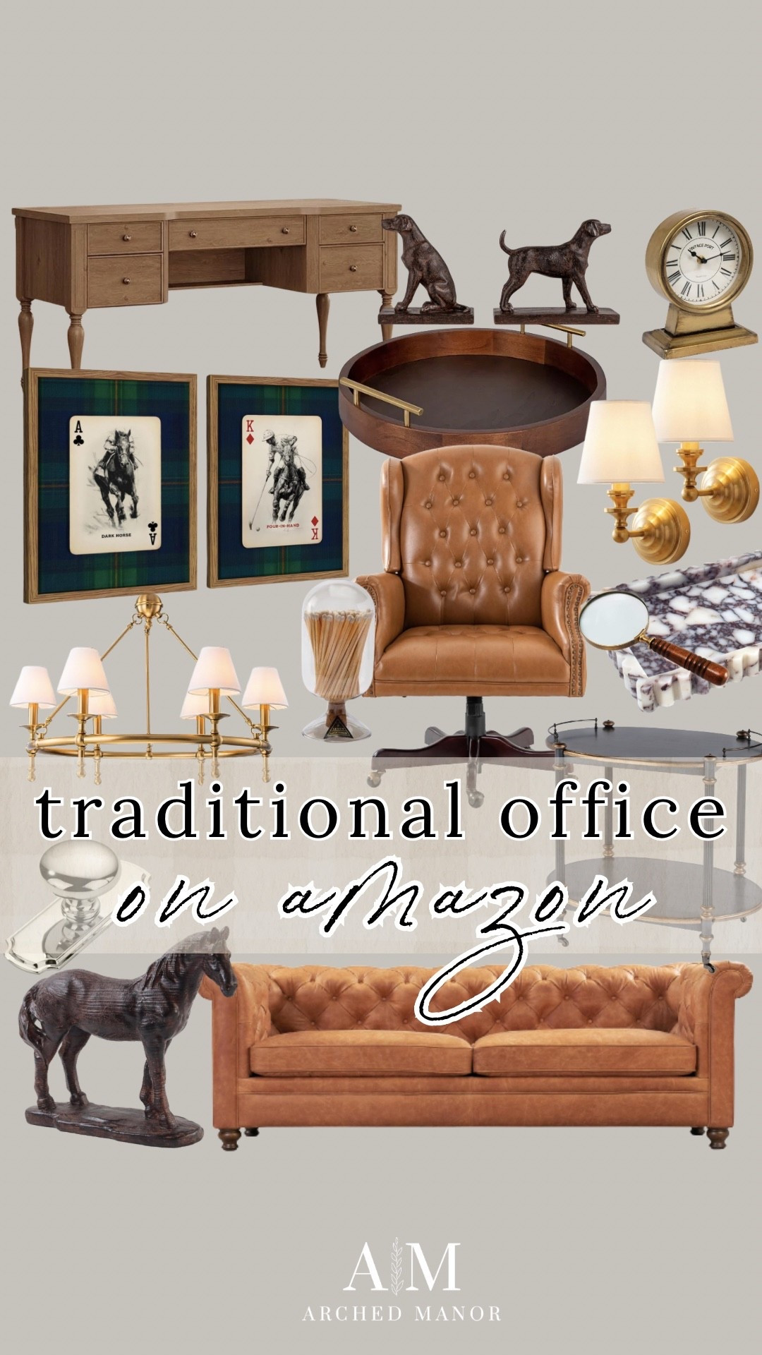 Traditional office decor all from Amazon! Loving that RL look for your home office? We’ve got you covered.

#LTKSeasonal #LTKHome