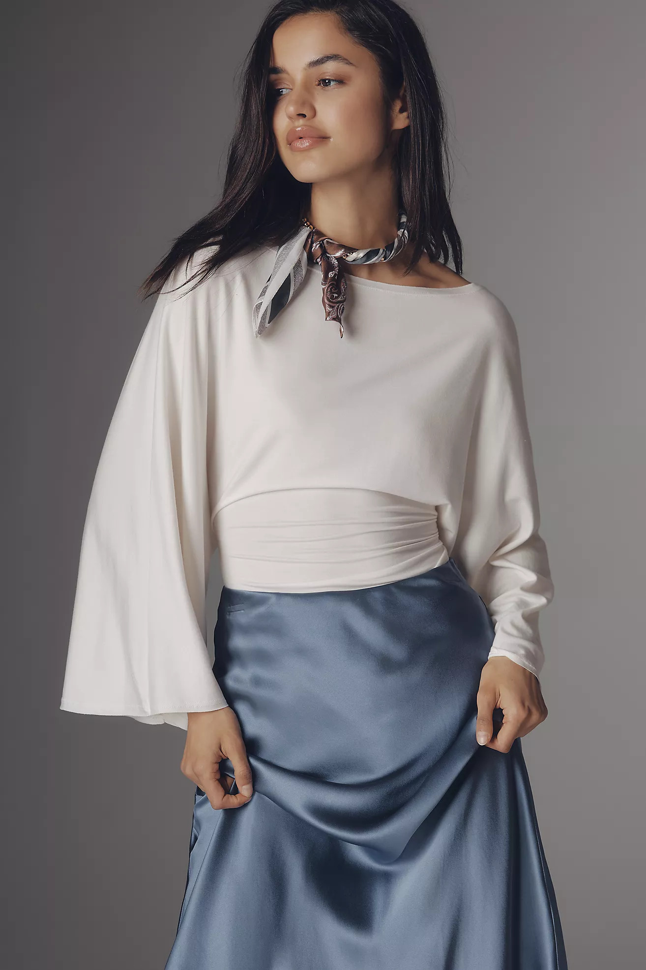 Reformation Avery Knit Long-Sleeve Tie-Back Top | Anthropologie (US)