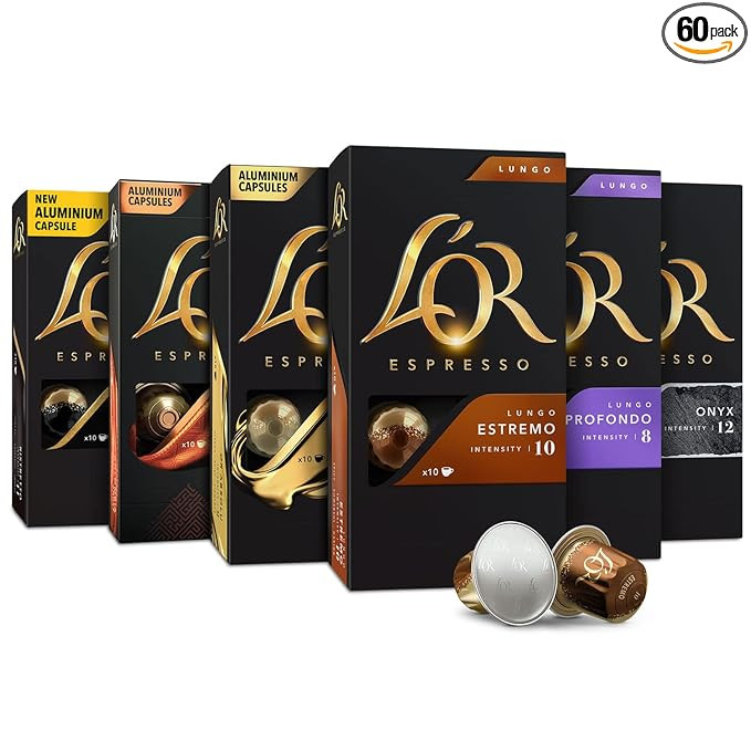 L'OR Espresso Capsules, 60 Count Variety Pack, Single-Serve Aluminum Coffee Capsules Compatible w... | Amazon (US)