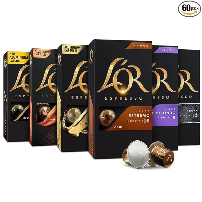 L'OR Espresso Capsules, 60 Count Variety Pack, Single-Serve Aluminum Coffee Capsules Compatible w... | Amazon (US)