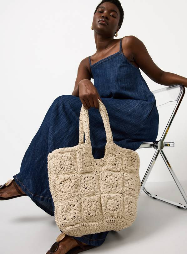 Buy Cream Macram\u00e9 Beach Bag One Size | Bags | Tu | Tu Clothing