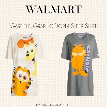 Garfield Graphic Dorm Sleep Shirt with Short Sleeves. 

#LTKPlusSize #LTKSeasonal #LTKFindsUnder50